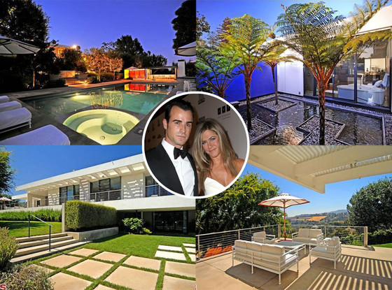 Jennifer Aniston, Justin Theroux Beverly Hills Home, Exterior Jennifer Aniston, Justin Theroux Beverly Hills Home, Exterior